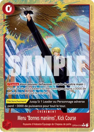 Menu "Bonnes manières", Kick Course (OP04-016) (Alternative Art) — ONE PIECE CARD THE BEST vol.2 (PRB02)