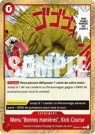 Menu "Bonnes manières", Kick Course (OP04-016) (Reprint) — ONE PIECE CARD THE BEST vol.2 (PRB02)