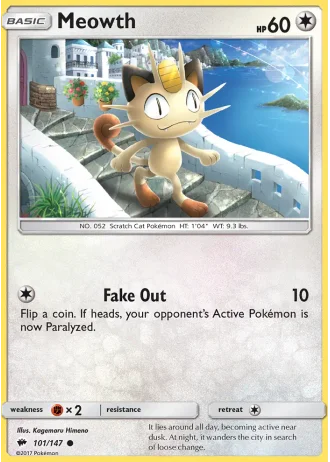 Meowth #101 — Burning Shadows