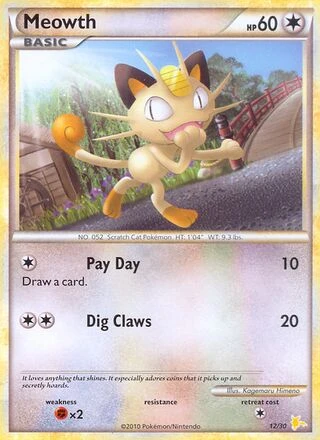 Meowth #12 — HS trainer Kit (Raichu)