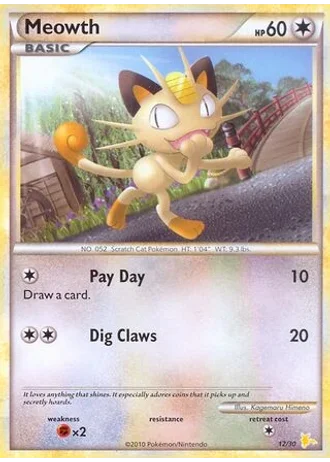 Meowth #12 — HS trainer Kit (Raichu)