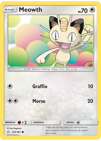 Meowth #125/181 — Gioco di Squadra