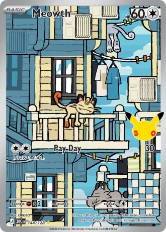 Meowth #144/128 — 30th Celebration