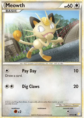 Meowth #75 — HeartGold SoulSilver