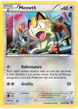 Meowth #88/114 — Vapori Accesi