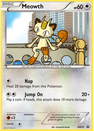 Meowth BW35 — Black & White Promos