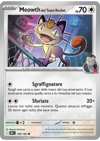 Meowth del Team Rocket #149/182 — Rivali Predestinati