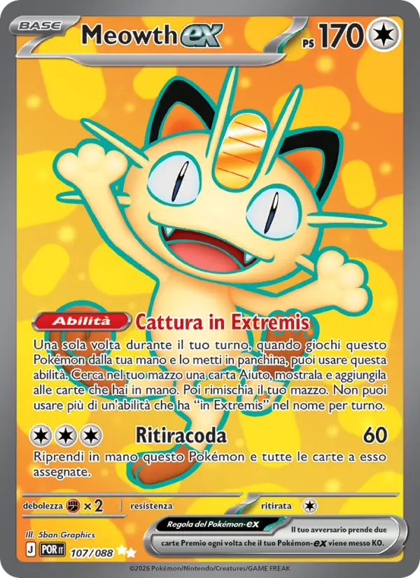 Meowth ex #107 — Equilibrio Perfetto