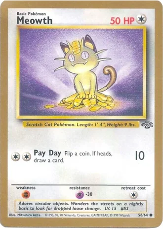 Meowth (Gold Border) — Unnumbered Promos