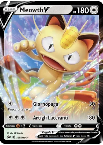 Meowth V SWSH004 — Spada e Scudo Promos