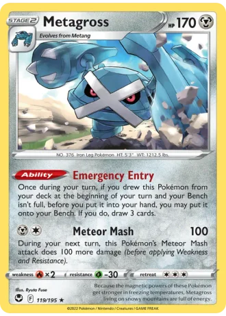 Metagross #119/195 — Silver Tempest