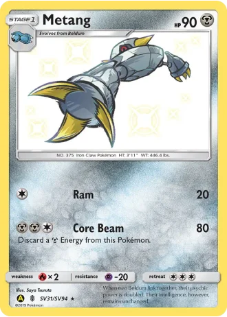 Metang SV31 — Shiny Vault (Hidden Fates)
