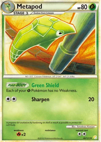 Metapod #46/123 — HeartGold SoulSilver