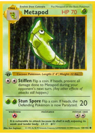 Metapod #54/102 — Base Set