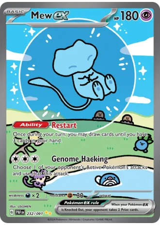 Mew ex #232 — Paldean Fates
