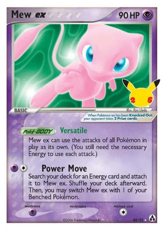 Mew ex #88/92 — Classic Collection (Celebrations)