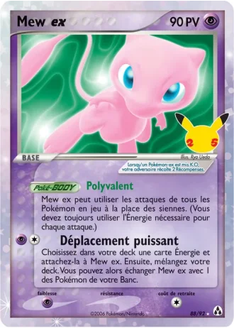 Mew ex #88/92 — Collection Classique (Célébrations)