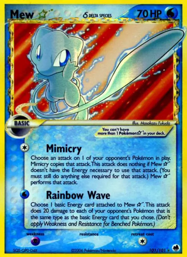 Mew Gold Star #101 — Dragon Frontiers