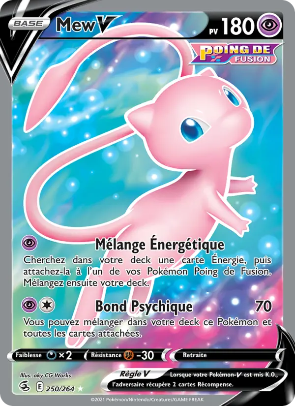 Mew V #250 — Poing de Fusion