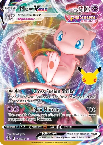 Mew-VMAX #114/264 — Collection Classique (30e Anniversaire)