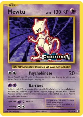 Mewtu #51/108 — Evolution