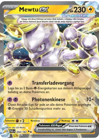 Mewtu ex #058/182 — Paradoxrift