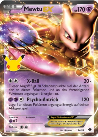 Mewtu EX #54/99 — Klassische Sammlung (Celebrations)