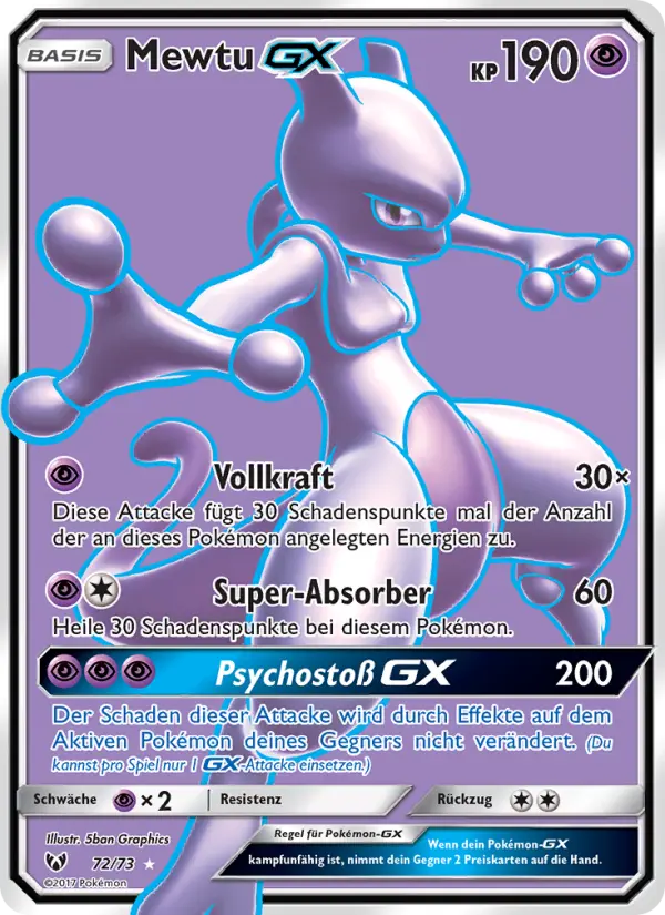 Mewtu GX #72 — Schimmernde Legenden