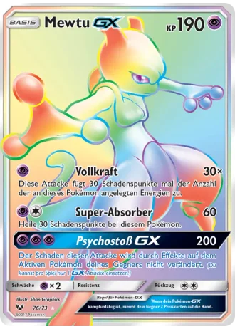 Mewtu GX #76 — Schimmernde Legenden
