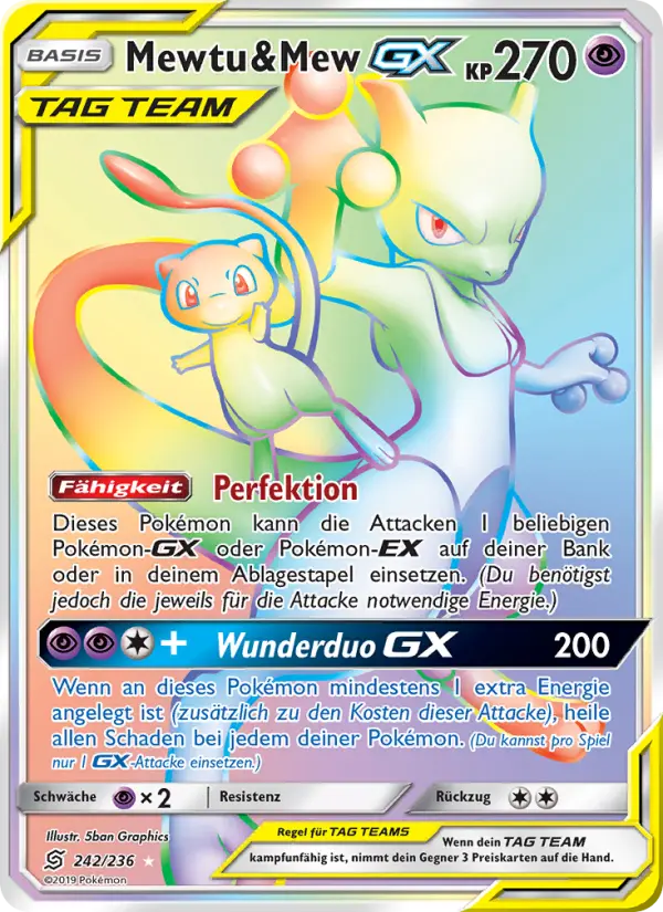 Mewtu & Mew GX #242 — Bund der Gleichgesinnten