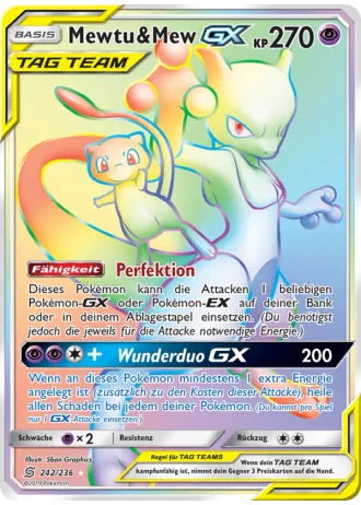 Mewtu & Mew GX #242 — Bund der Gleichgesinnten