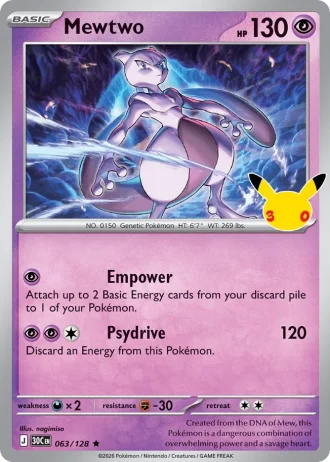 Mewtwo #063/128 — 30th Celebration