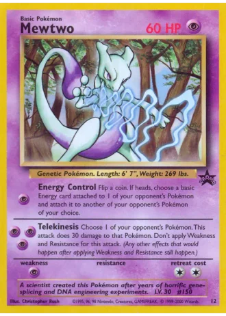 Mewtwo #12 — Wizards Promos