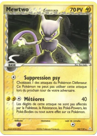 Mewtwo #24/110 — EX Fantômes Holon