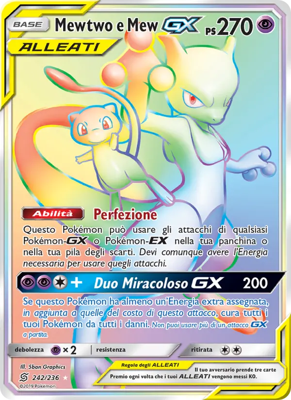 Mewtwo e Mew GX #242 — Sintonia Mentale
