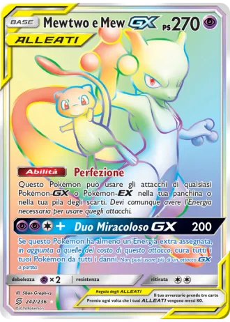 Mewtwo e Mew GX #242 — Sintonia Mentale