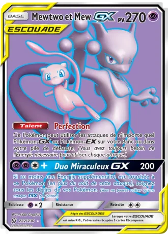 Mewtwo et Mew GX #222 — Harmonie des Esprits