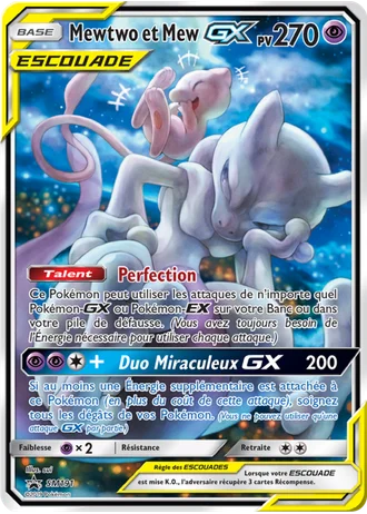 Mewtwo et Mew GX SM191 — Soleil & Lune Promos