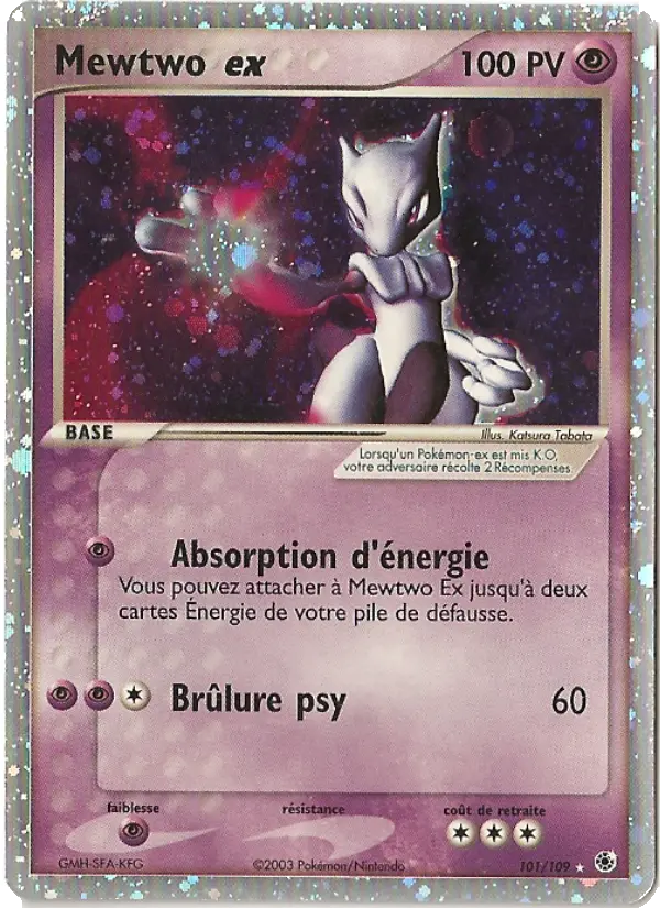 Mewtwo ex #101 — EX Rubis & Saphir
