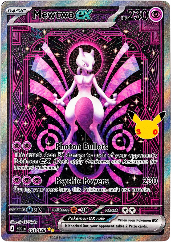 Mewtwo ex #151 — 30th Celebration