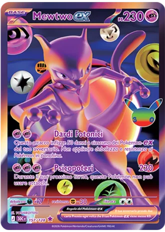 Mewtwo-ex #157/128 — 30° Anniversario
