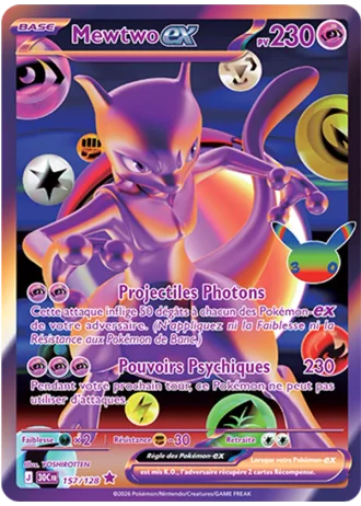 Mewtwo-ex #157/128 — 30e Anniversaire