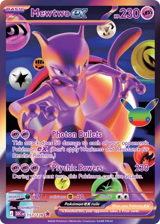 Mewtwo ex #157/128 — 30th Celebration