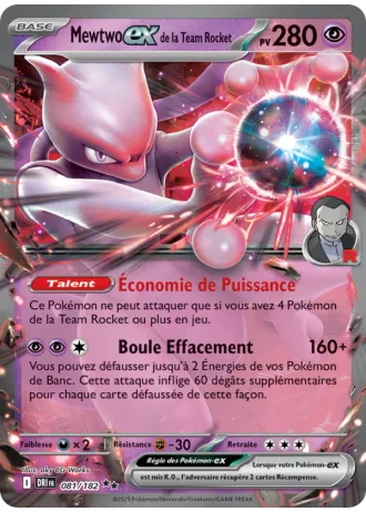 Mewtwo-ex de la Team Rocket #081/182 — Rivalités Destinées