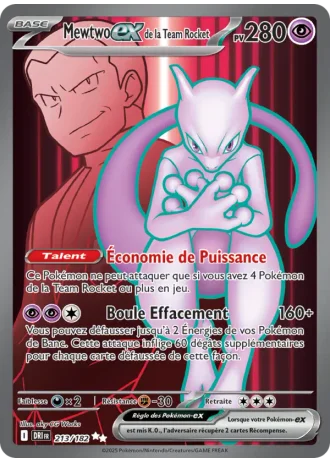 Mewtwo-ex de la Team Rocket #213/182 — Rivalités Destinées