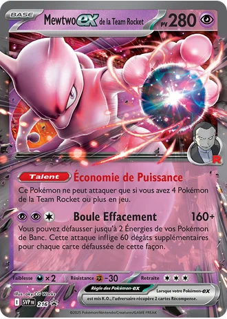 Mewtwo-ex de la Team Rocket #216 — Écarlate & Violet Promos