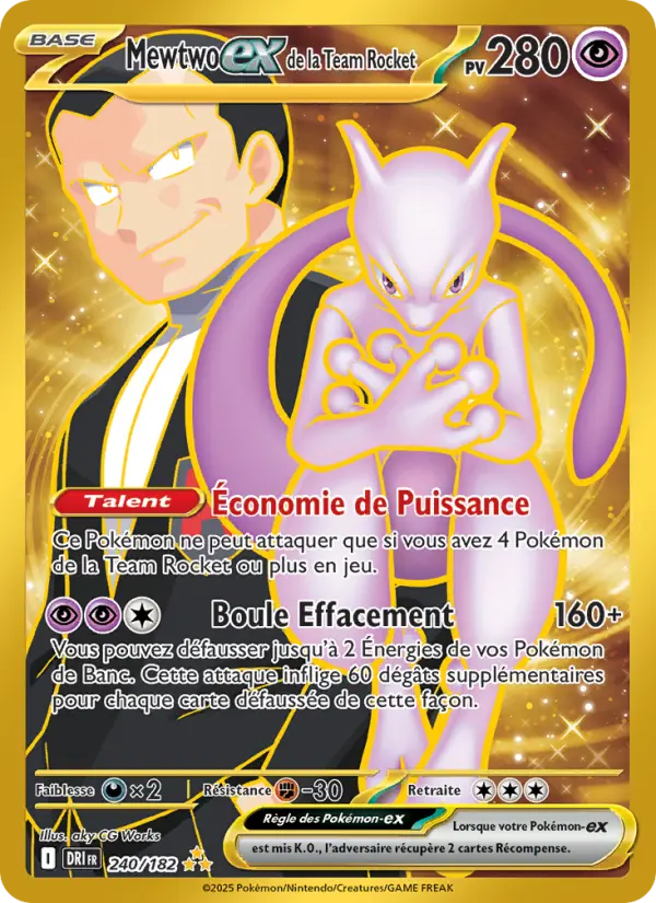 Mewtwo-ex de la Team Rocket #240 — Rivalités Destinées