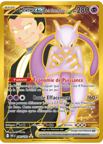 Mewtwo-ex de la Team Rocket #240/182 — Rivalités Destinées
