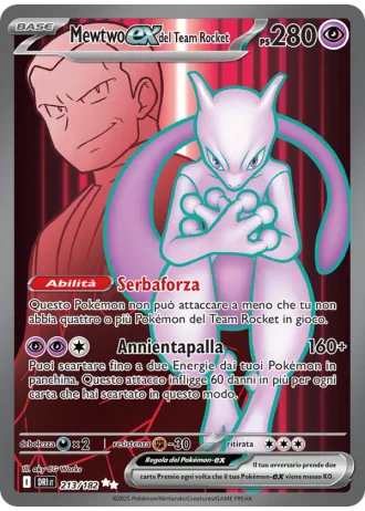 Mewtwo-ex del Team Rocket #213 — Rivali Predestinati