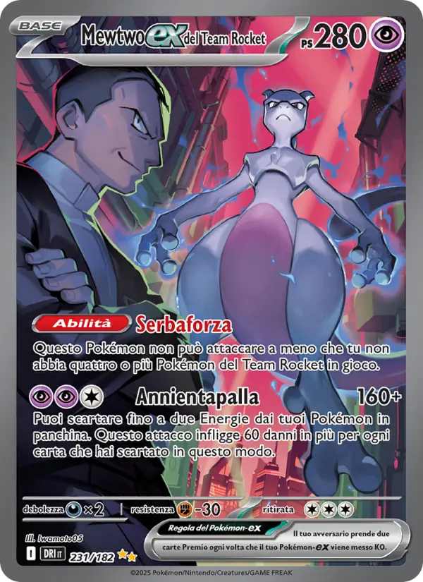Mewtwo-ex del Team Rocket #231 — Rivali Predestinati